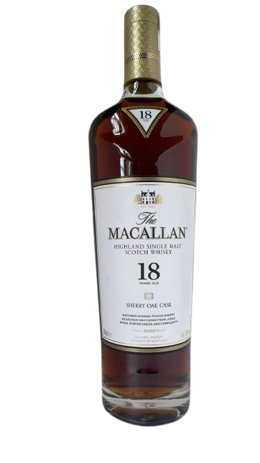 Macallan 18 Years Old Sherry Oak 麥卡倫18年雪梨單一桶 2022 release Japan 日本版