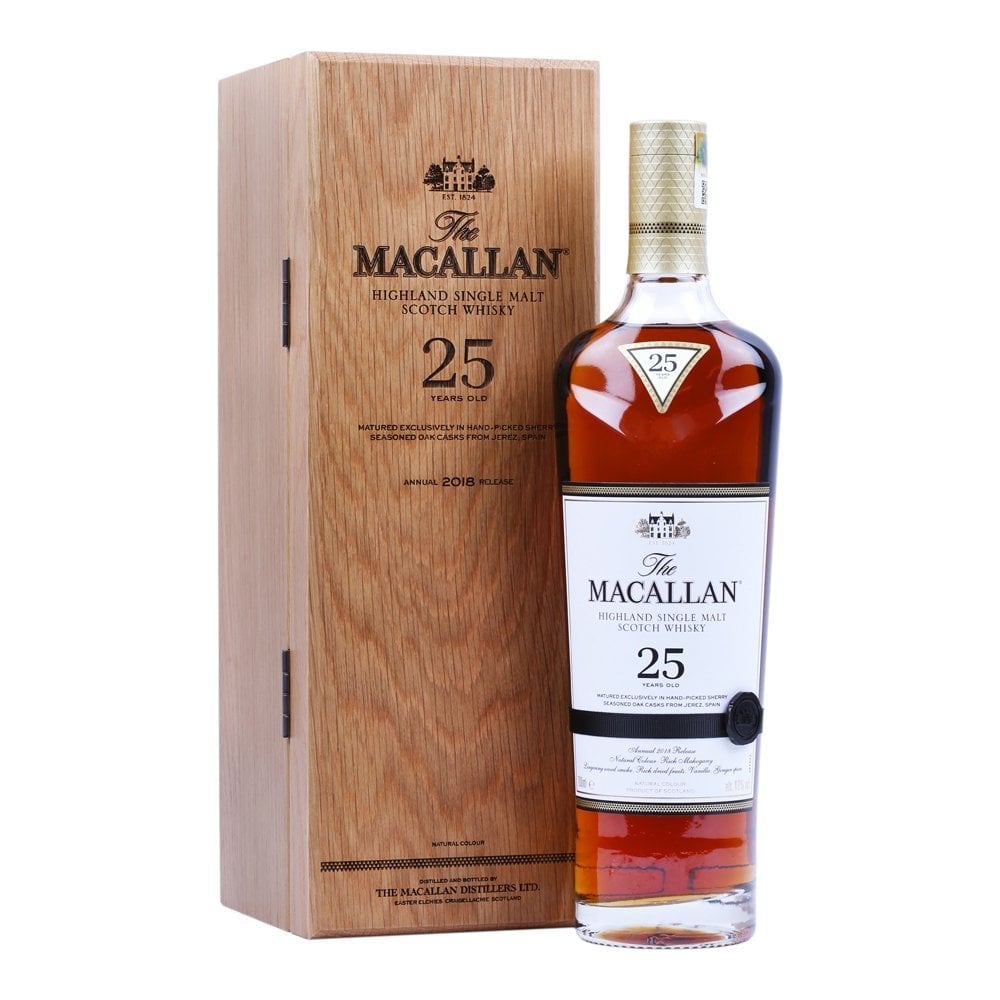 Macallan 25 Year Highland Single Malt Scotch Whisky 2020 release